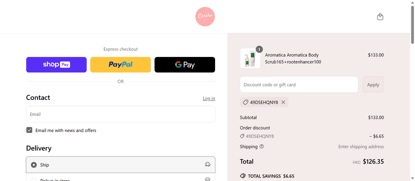 Shop at Carsha - Get 10% Off Right Now